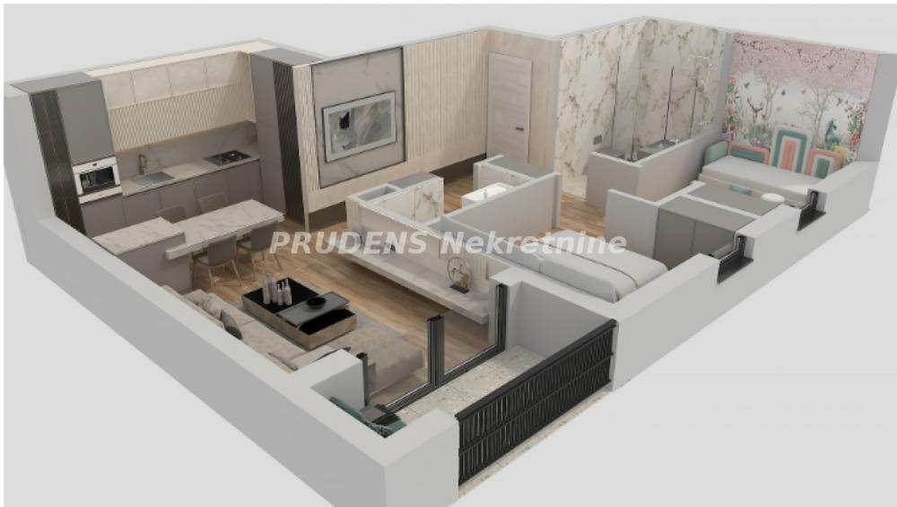 Stan na prodaju u Beogradu, Banovo brdo, trosoban, 57m2, cena 200690 evra