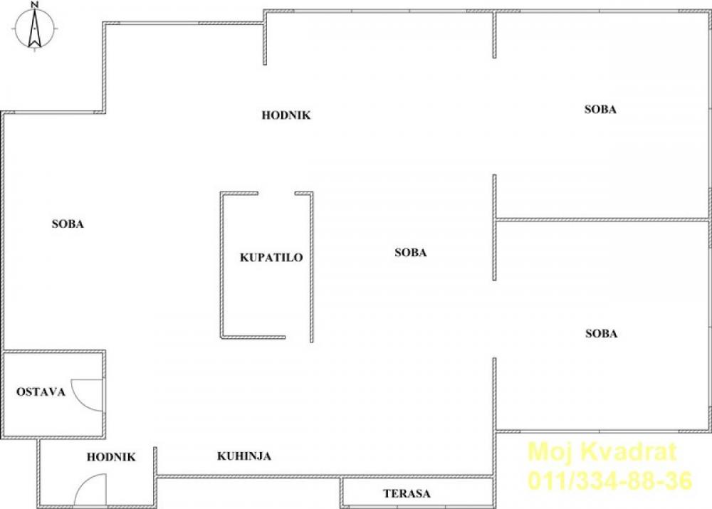 Stan na prodaju u Beogradu, Novi Beograd blok 61, cetvorosoban, 96m2, cena 220000 evra