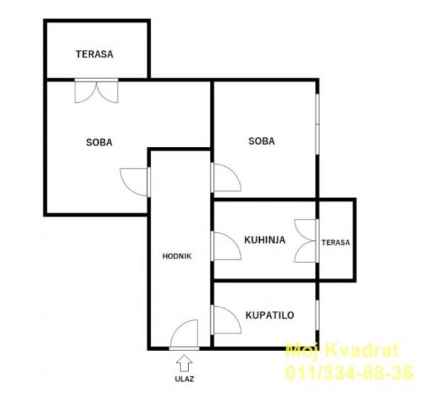 Stan na prodaju u Beogradu, Karaburma, dvosoban, 54m2, cena 140000 evra