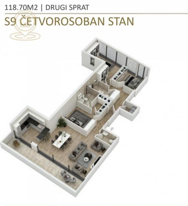 Stan na prodaju u Beogradu, Vračar (Centar), cetvorosoban, 118m2, cena 468870 evra