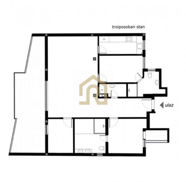 Stan na prodaju u Beogradu, Autokomanda, trosoban, 141m2, cena 410000 evra
