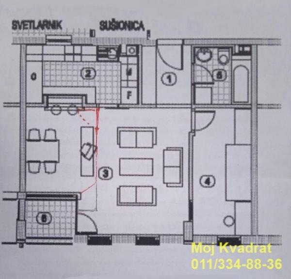Stan na prodaju u Beogradu, Novi Beograd blok 72, jednoiposoban, 53m2, cena 158000 evra