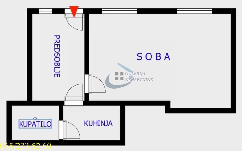 Stan na prodaju u Beogradu, Savski venac, jednosoban, 32m2, cena 120000 evra