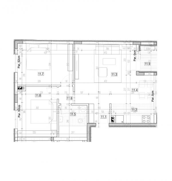 Stan na prodaju u Beogradu, Zemun, trosoban, 65m2, cena 186390 evra