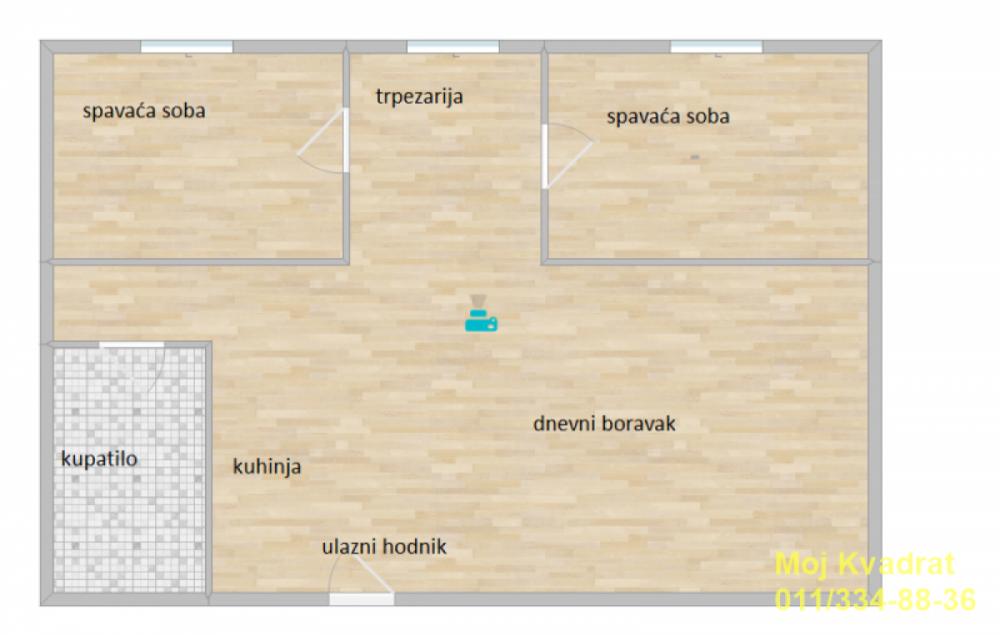 Stan na prodaju u Beogradu, Senjak, dvoiposoban, 38m2, cena 145500 evra