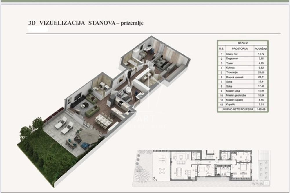 Stan na prodaju u Beogradu, Vračar, cetvorosoban, 149m2, cena 1000000 evra