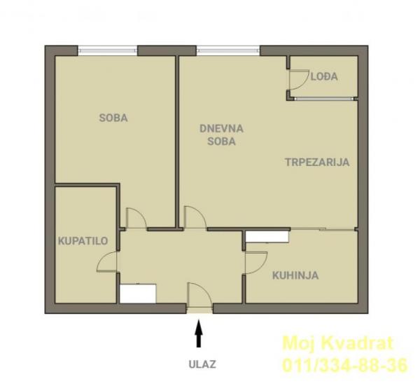 Stan na prodaju u Beogradu, Banjica, dvosoban, 55m2, cena 160000 evra