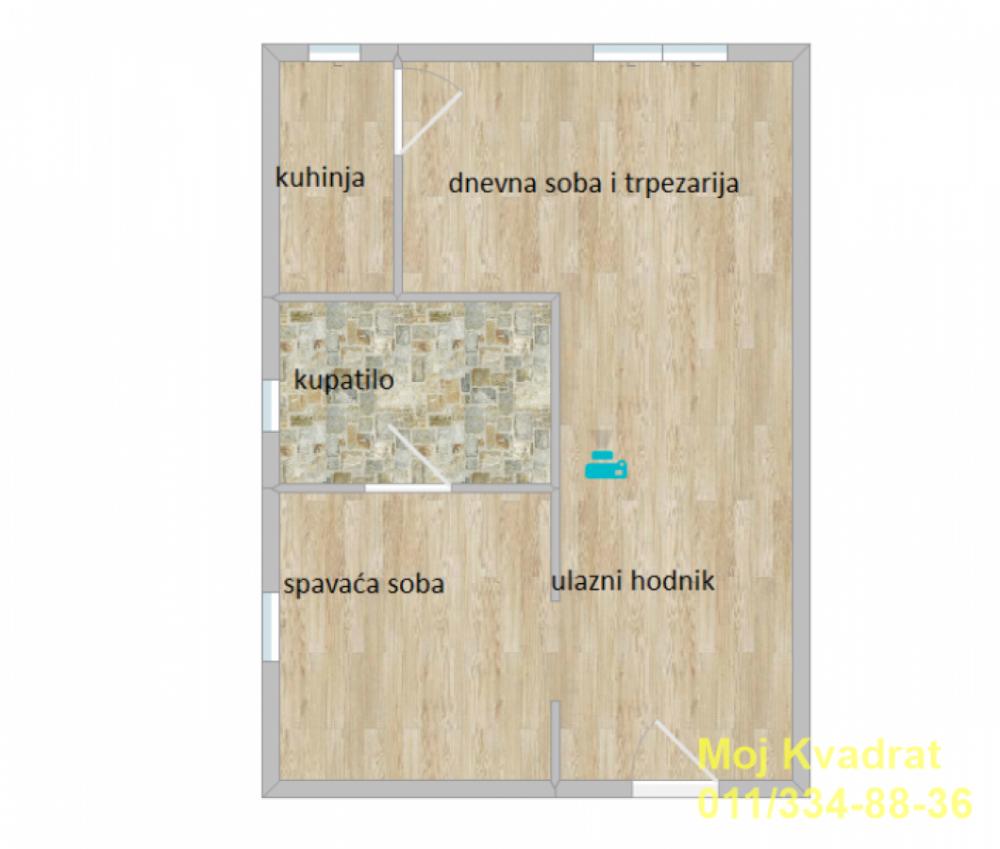 Stan na prodaju u Beogradu, Neimar, dvosoban, 38m2, cena 145500 evra