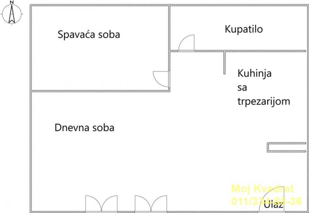 Stan na prodaju u Beogradu, Novi Beograd blok 62, jednoiposoban, 37m2, cena 135000 evra