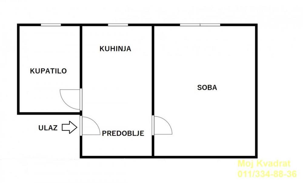 Stan na prodaju u Beogradu, Crveni Krst, jednosoban, 22m2, cena 105000 evra