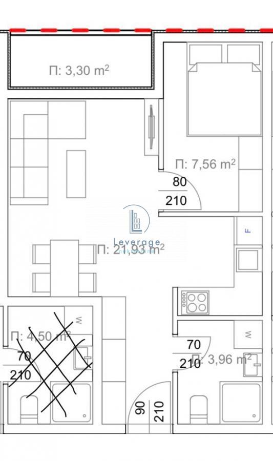 Stan na prodaju u Beogradu, Mirijevo, jednoiposoban, 37m2, cena 86210 evra
