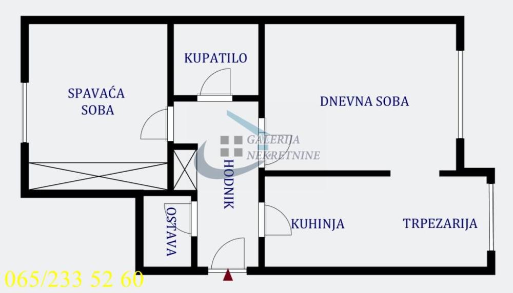 Stan na prodaju u Beogradu, Palilula, dvosoban, 59m2, cena 320000 evra