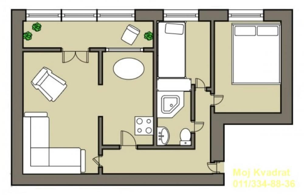 Stan na prodaju u Beogradu, Novi Beograd blok 62, dvoiposoban, 81m2, cena 225000 evra