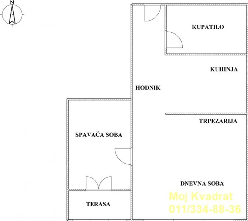 Stan na prodaju u Beogradu, Vidikovac, jednoiposoban, 36m2, cena 103000 evra