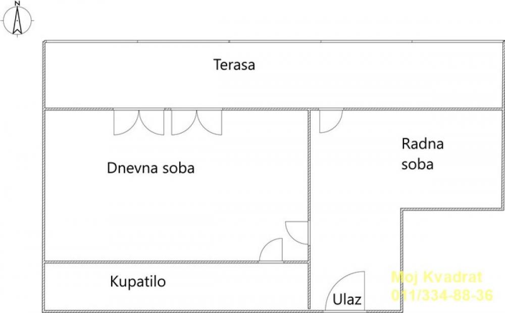 Stan na prodaju u Beogradu, Tašmajdan, jednosoban, 30m2, cena 118000 evra