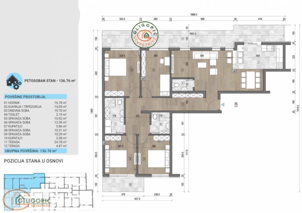 Stan na prodaju u Beogradu, Voždovac, 137m2, cena 357500 evra
