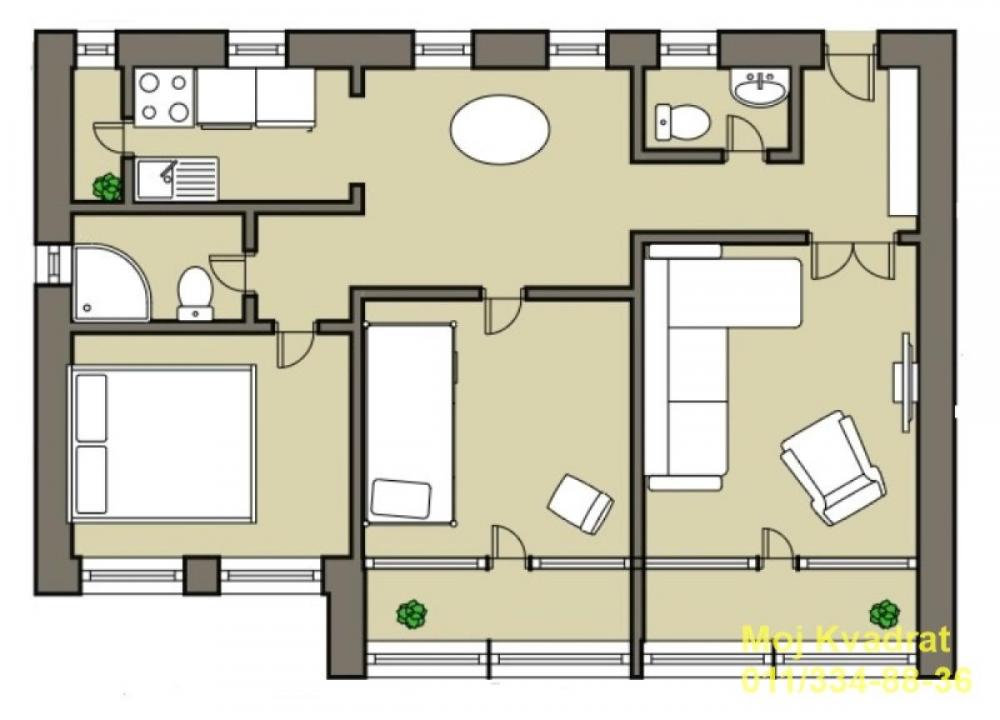 Stan na prodaju u Beogradu, Novi Beograd blok 70 (Kineski TC), trosoban, 106m2, cena 275000 evra