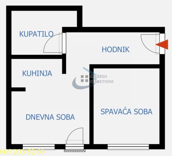 Stan na prodaju u Beogradu, Đeram pijaca, dvosoban, 38m2, cena 170000 evra