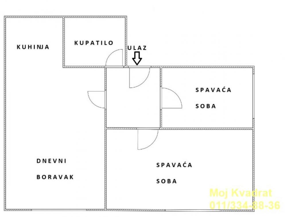 Stan na prodaju u Beogradu, Zvezdara 2, dvoiposoban, 63m2, cena 188800 evra