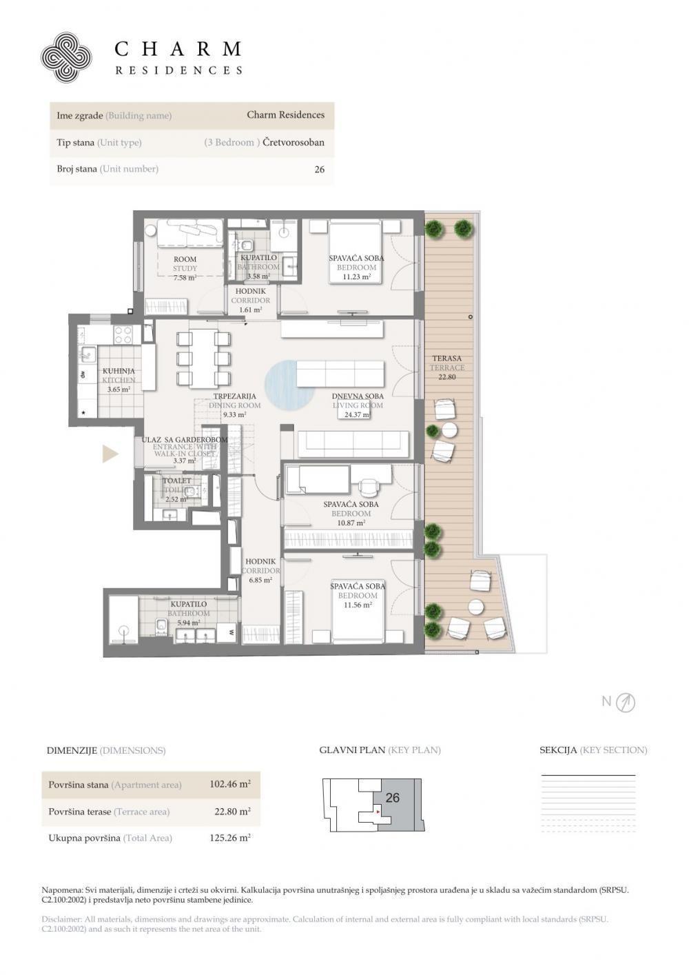 Stan na prodaju u Beogradu, Autokomanda, cetvorosoban, 125m2, cena 570999 evra