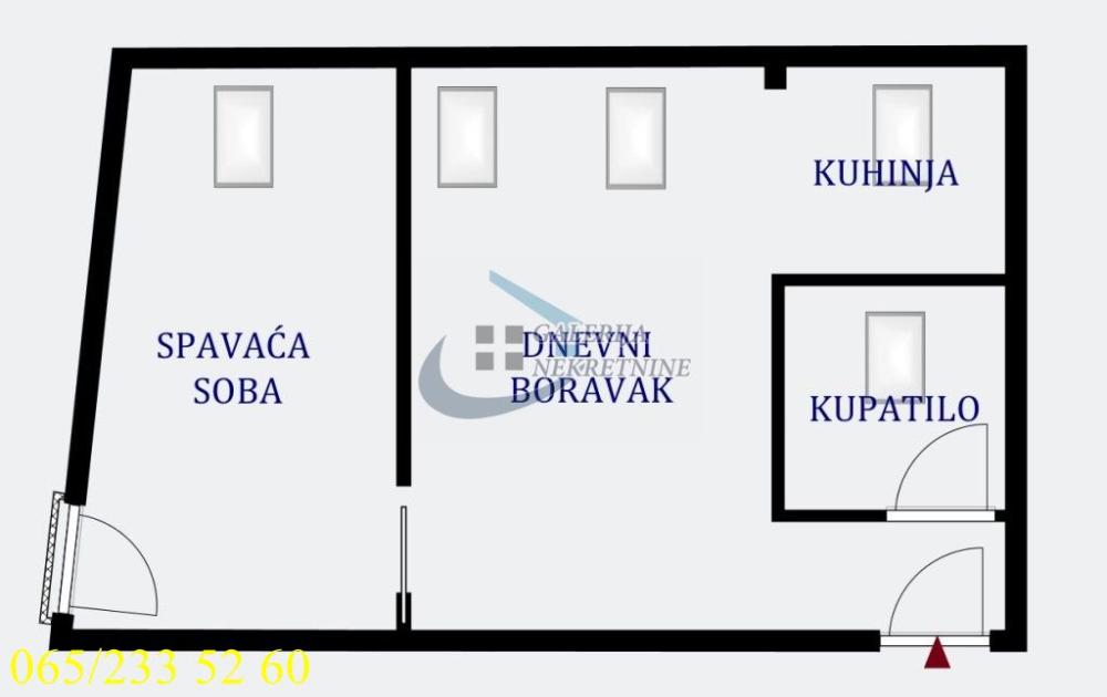Stan na prodaju u Beogradu, jednoiposoban, 44m2, cena 220000 evra