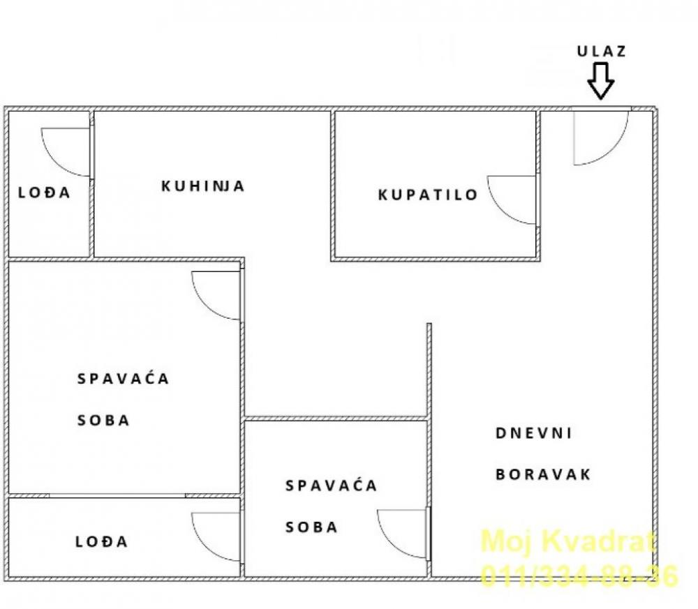 Stan na prodaju u Beogradu, Medaković 3, dvosoban, 73m2, cena 182500 evra