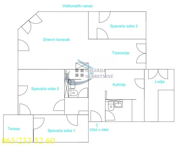 Stan na prodaju u Beogradu, Vidikovac, troiposoban, 83m2, cena 226000 evra