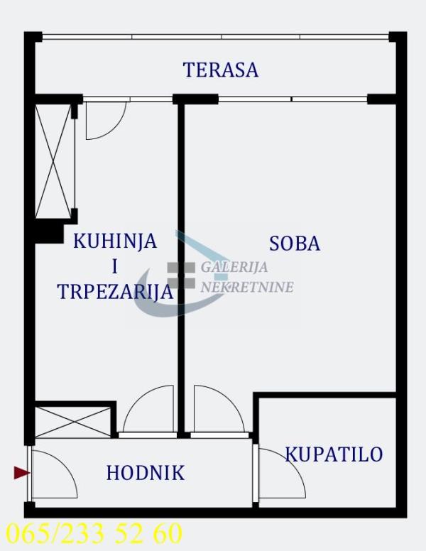 Stan na prodaju u Beogradu, Palilula, jednosoban, 40m2, cena 99000 evra