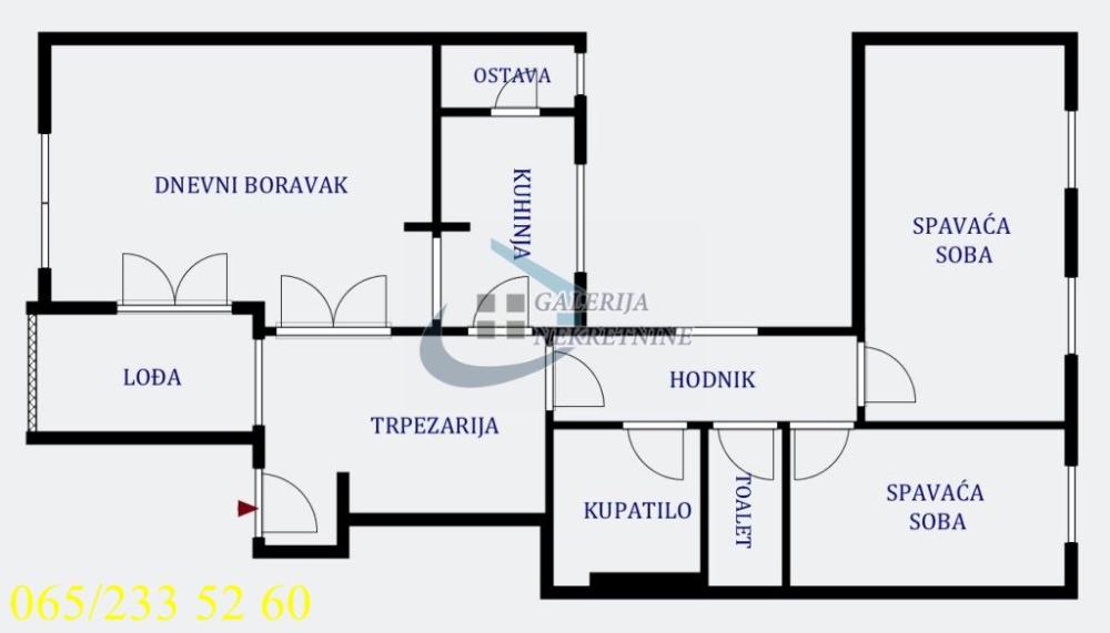 Stan na prodaju u Beogradu, Zvezdara, trosoban, 75m2, cena 160000 evra