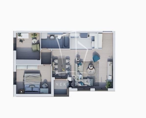 Stan na prodaju u Beogradu, Mirijevo, trosoban, 61m2, cena 129066 evra