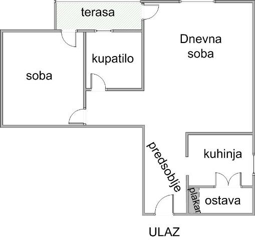 Stan na prodaju u Beogradu, Dušanovac, dvosoban, 56m2, cena 159900 evra