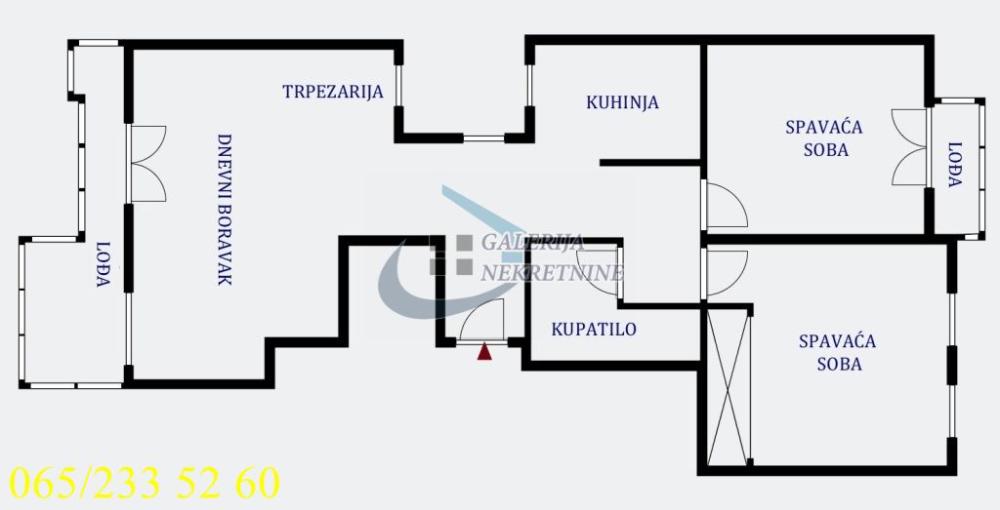 Stan na prodaju u Beogradu, Zvezdara, trosoban, 80m2, cena 350000 evra