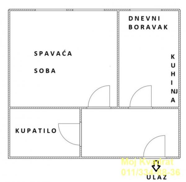 Stan na prodaju u Beogradu, Miljakovac, jednoiposoban, 36m2, cena 109900 evra