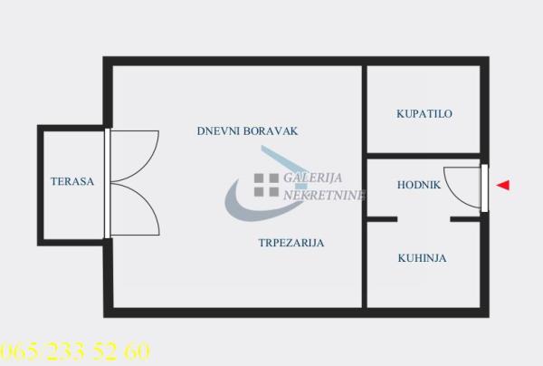 Stan na prodaju u Beogradu, Zvezdara, jednosoban, 33m2, cena 130000 evra