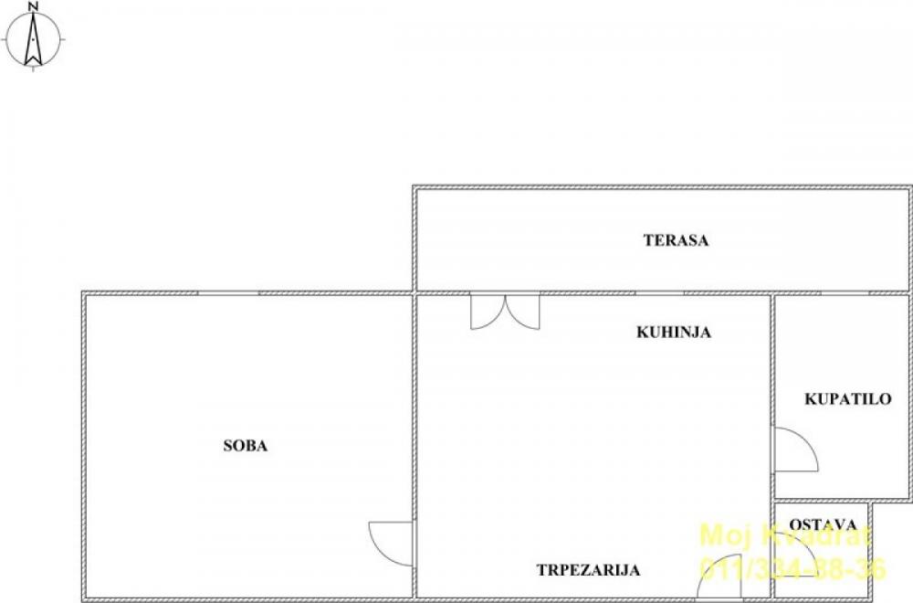 Stan na prodaju u Beogradu, Novi Beograd blok 7 (Paviljoni), jednosoban, 47m2, cena 130000 evra