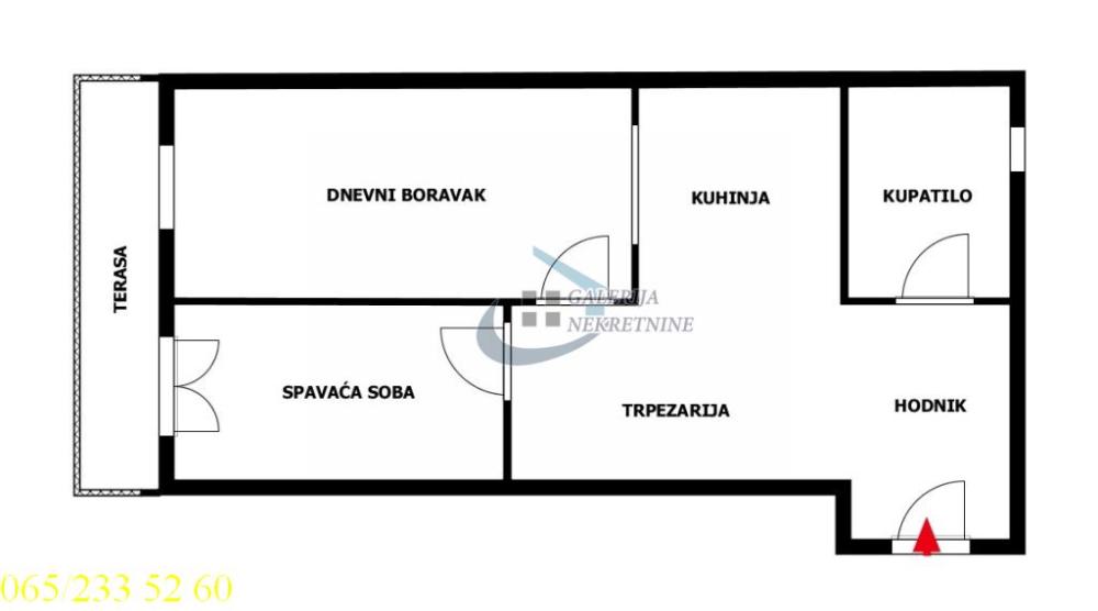 Stan na prodaju u Beogradu, Vračar, jednoiposoban, 43m2, cena 165000 evra