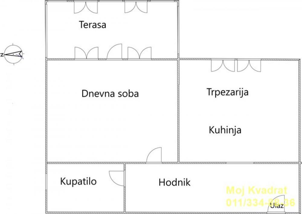 Stan na prodaju u Beogradu, Nova Galenika, jednosoban, 43m2, cena 120000 evra