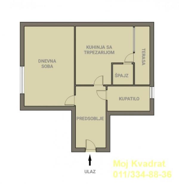 Stan na prodaju u Beogradu, Krunski venac, jednosoban, 38m2, cena 185000 evra