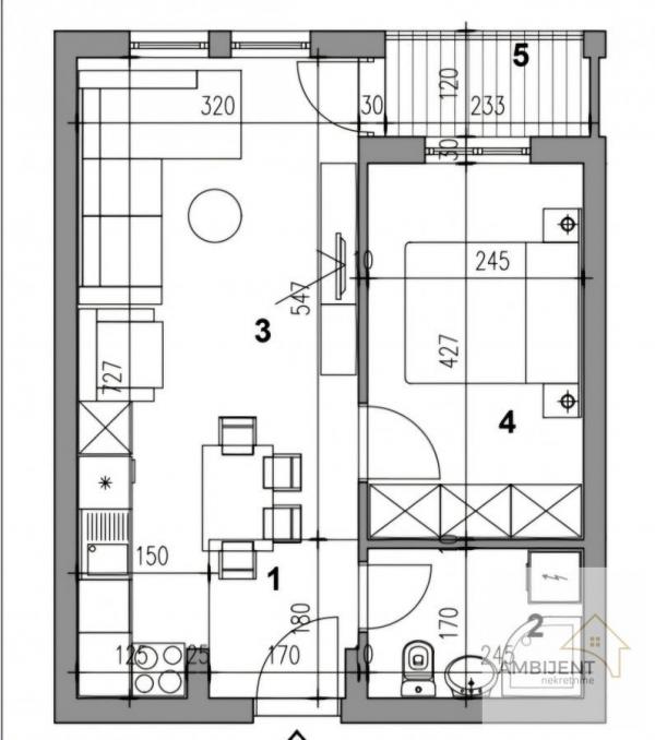 Stan na prodaju u Beogradu, Mirijevo, jednoiposoban, 40m2, cena 73527 evra