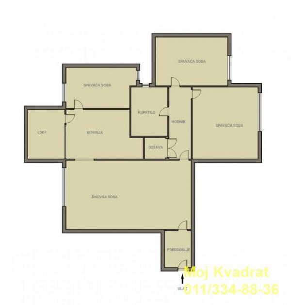 Stan na prodaju u Beogradu, Crveni Krst, troiposoban, 72m2, cena 189000 evra