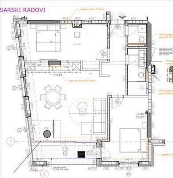 Stan na prodaju u Beogradu, Vračar (Hram), trosoban, 88m2, cena 660000 evra