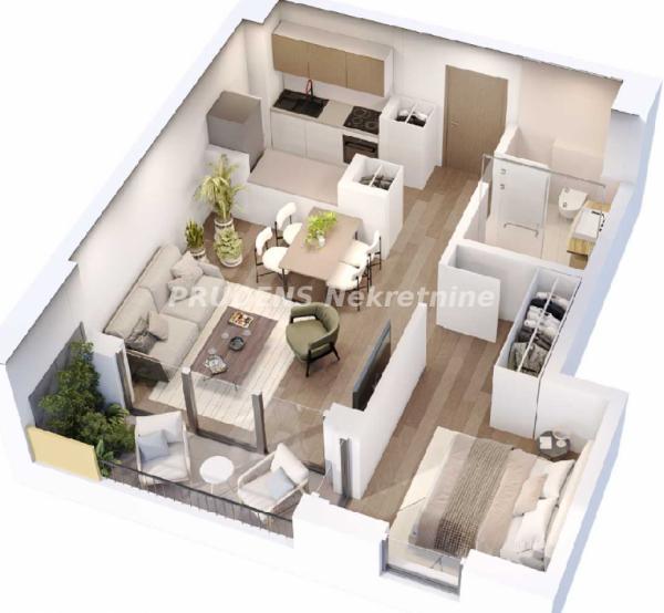 Stan na prodaju u Beogradu, Zeleno brdo, dvosoban, 46m2, cena 138600 evra