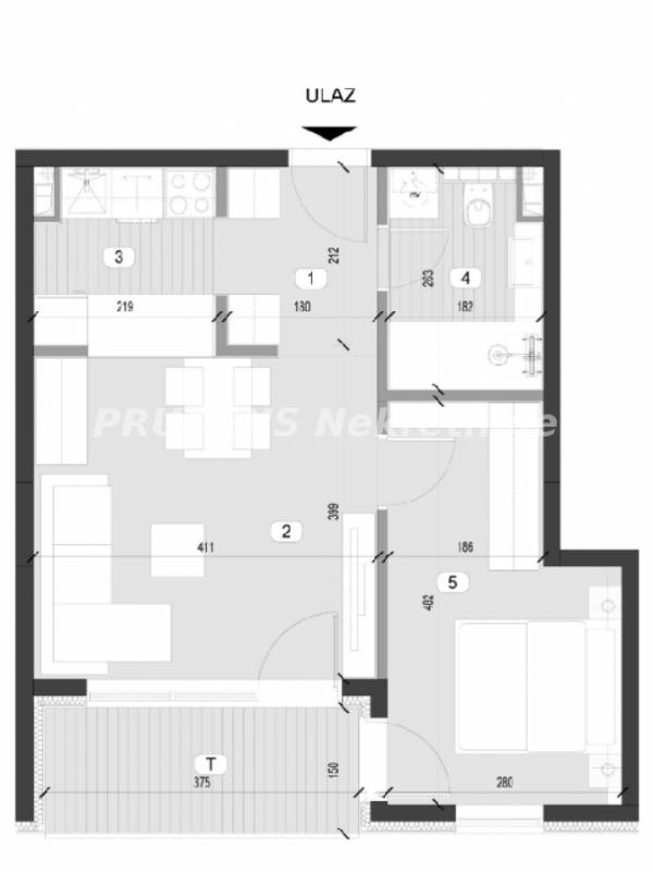 Stan na prodaju u Beogradu, Zeleno brdo, dvosoban, 46m2, cena 138600 evra