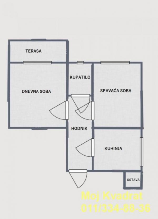 Stan na prodaju u Beogradu, Crveni Krst, dvosoban, 50m2, cena 180000 evra