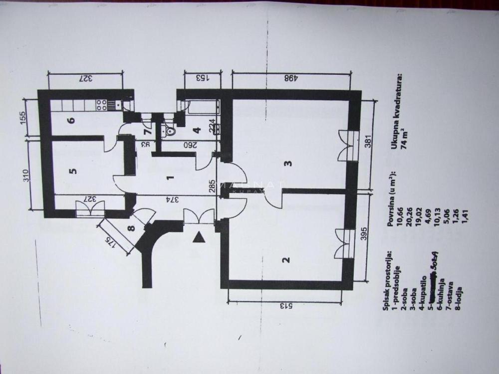 Stan na prodaju u Beogradu, Vračar, trosoban, 74m2, cena 314500 evra
