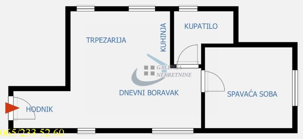 Stan na prodaju u Beogradu, Stari grad, dvosoban, 44m2, cena 330000 evra
