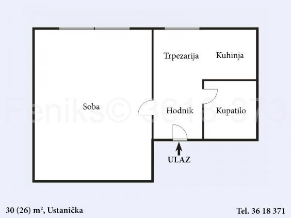 Stan na prodaju u Beogradu, Konjarnik, jednosoban, 30m2, cena 99000 evra
