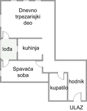 Stan na prodaju u Beogradu, Ledine, jednoiposoban, 43m2, cena 108500 evra
