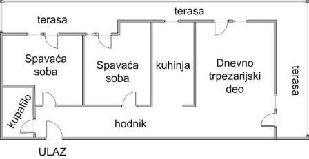 Stan na prodaju u Beogradu, Ledine, dvoiposoban, 71m2, cena 174750 evra