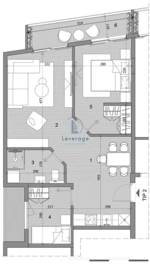 Stan na prodaju u Beogradu, Učiteljsko naselje, dvoiposoban, 61m2, cena 167172 evra